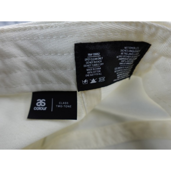 AS Colour Push Movement Snapback Hat Cap Class Two Tone Beige & Black NEW - Picture 7 of 7